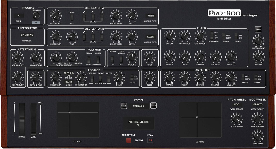 PRO-800 Editor as VST and Standalone