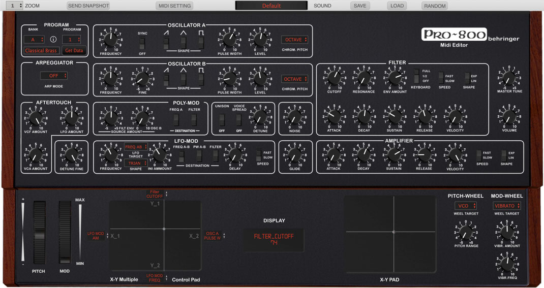 PRO-800 Editor as VST and Standalone