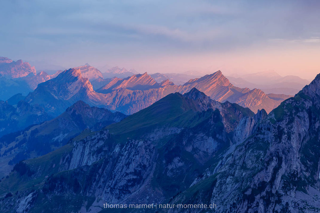 Alpstein, Rotsteinpass, Berge, Sonnenaufgang