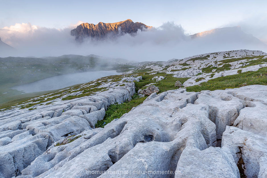 Karst, Nebel, Nebelgrenze, Alpenglühen