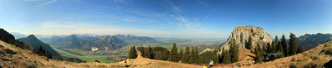 Panorama vom Gipfel des Heuberg