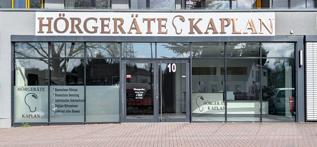Fassade des Hörgeräte-Fachgeschäftes von Ridvan Kaplan