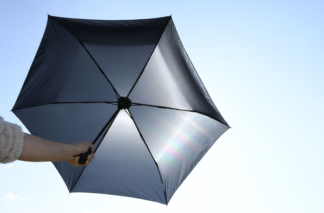 普通の雨傘でもこの傘は紫外線カット率は91.7%