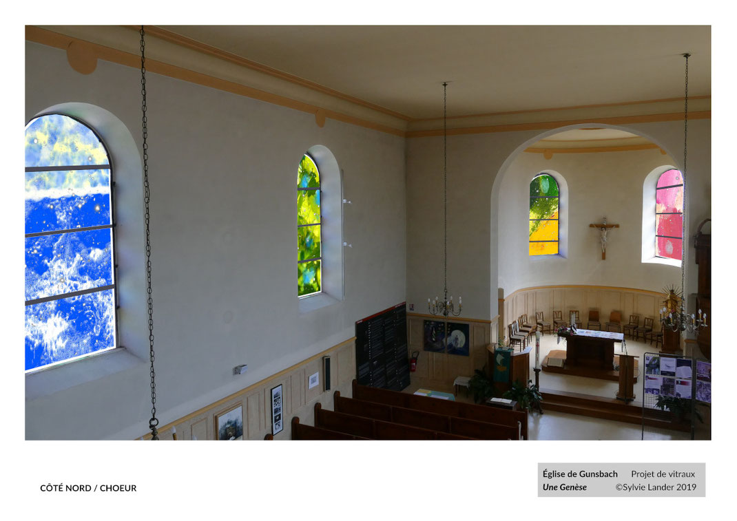 sylvie lander, vitraux, couleurs, genèse, église