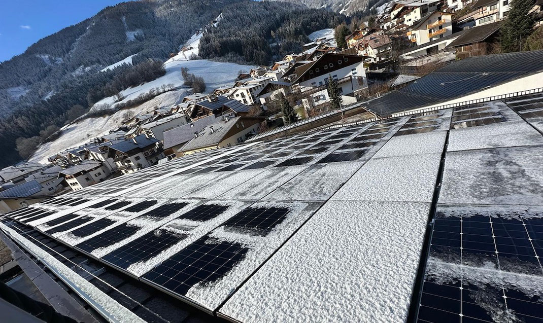 no frost photovoltaic system lorenzoni -  sistema per impedire la formazione di ghiaccio e neve sui pannelli fotovoltaici