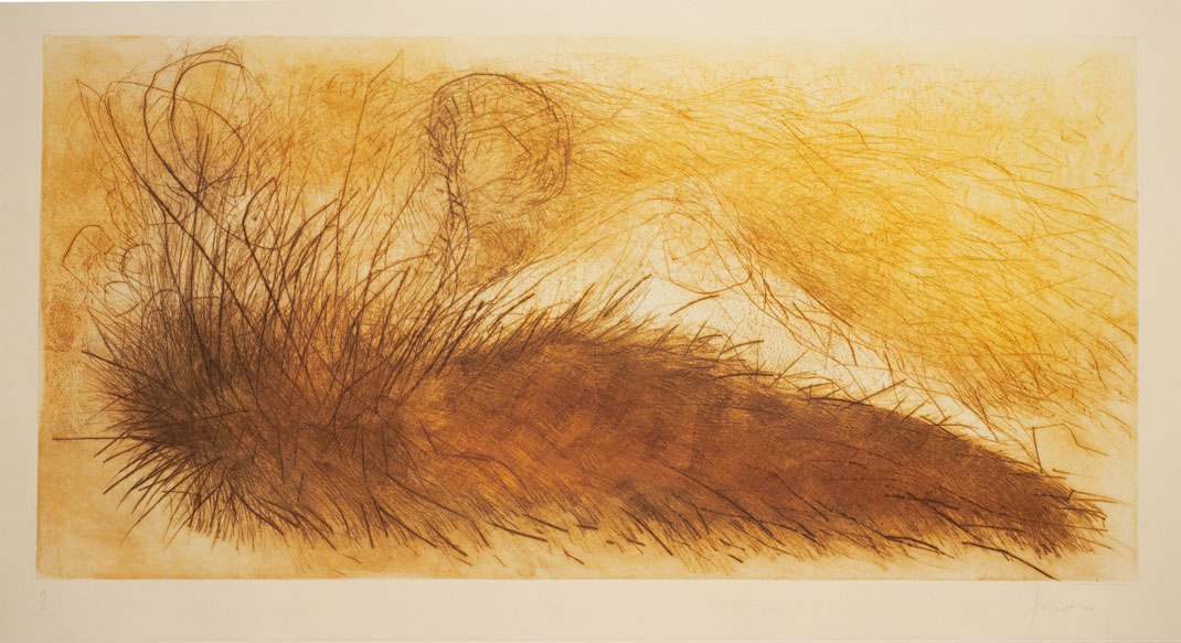 Landschaft, Radierung von Katharina Lechner, Atelier tiefdruckArt