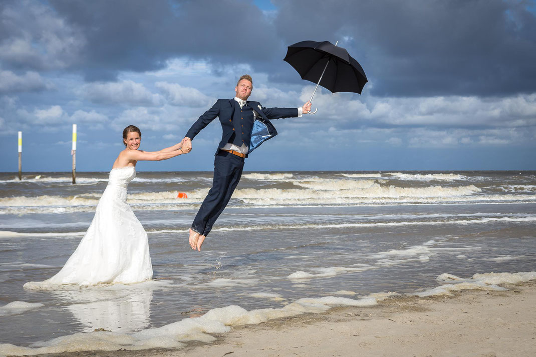 heiraten in st. peter-ording, hochzeitsfotos am strand