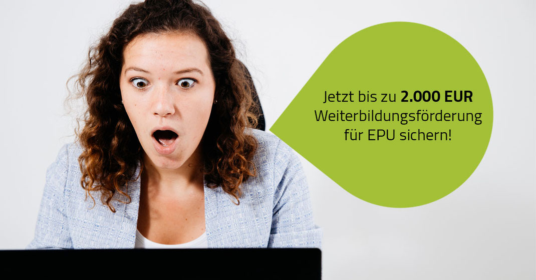 Störer Weiterbildungsförderung für EPU