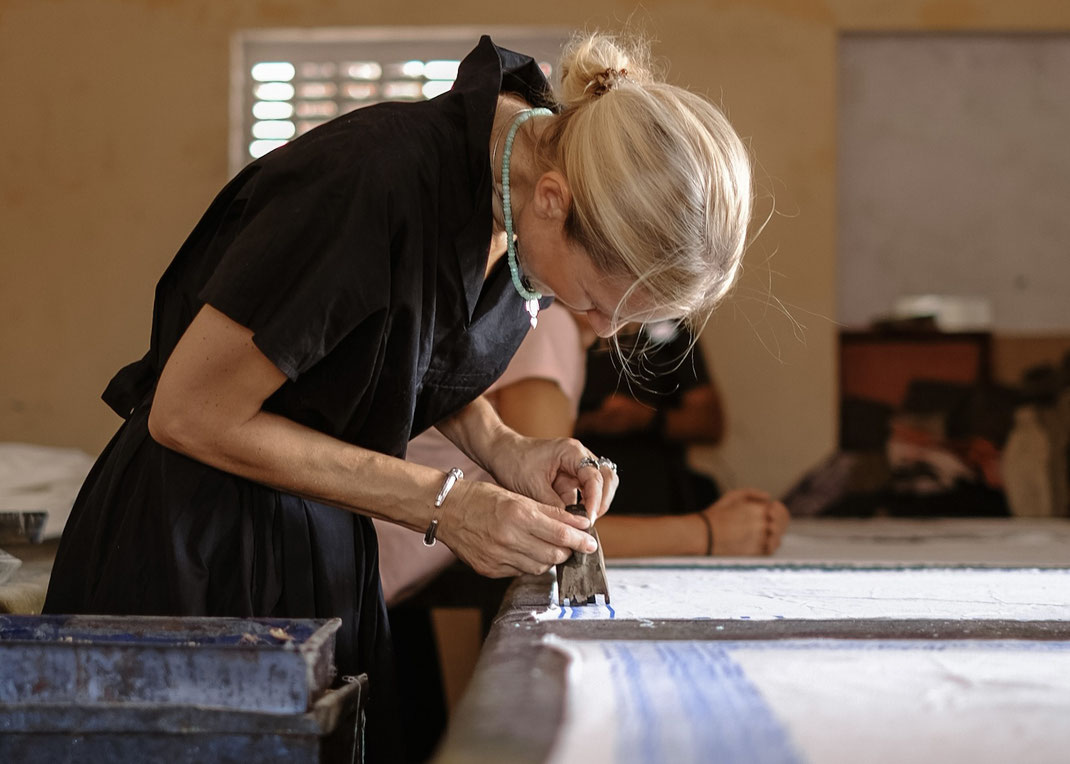 Rajasthan Blockprint Reisen. Stoffdruck mit Holzstempel, traditionelle Drucktechniken in Bagru kennen lernen. Geführte Nordindien Rundreise 