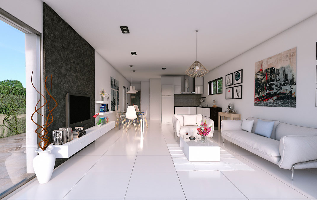 Render de arquitectura, urbanización en Murcia