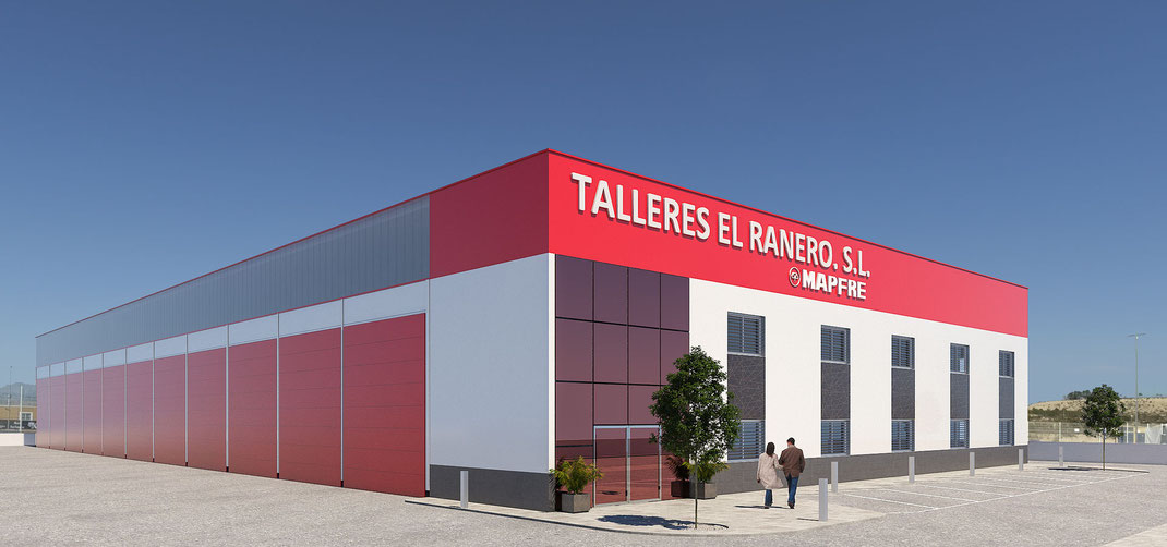 Infografia de nave industrial en Murcia