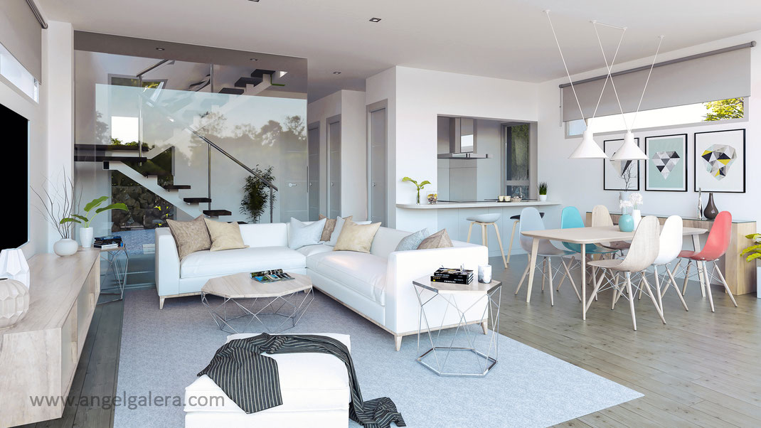 Infografía de arquitectura. Chalet  en Jávea, Alicante.