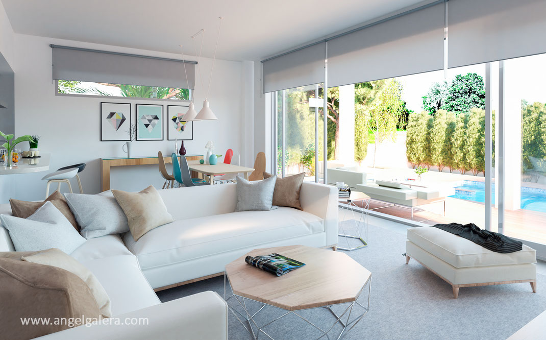 Infografía de arquitectura. Chalet  en Jávea, Alicante.