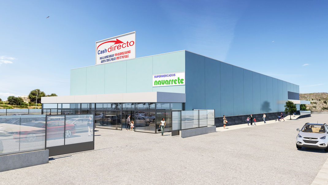 Infografia de nave industrial en Murcia