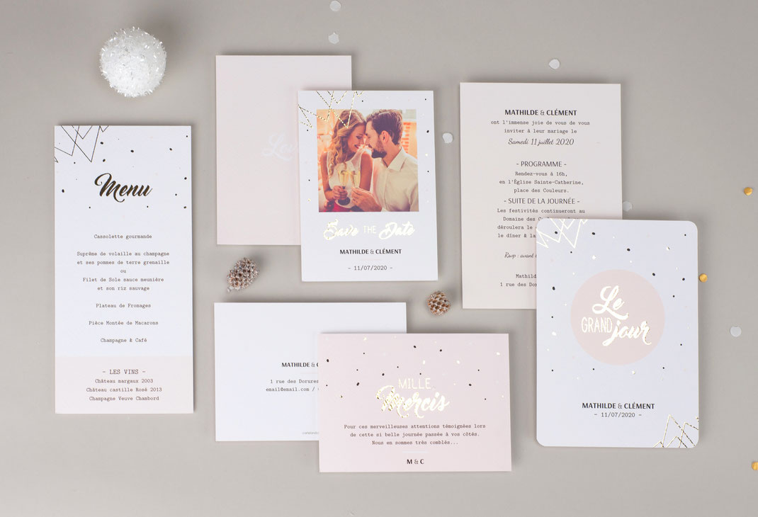 Collection dorure - Faire-part - Maison June