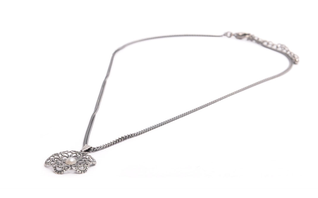 Trachtenkette Collier echt versilbert mit Perle Online bestellen  OWA 