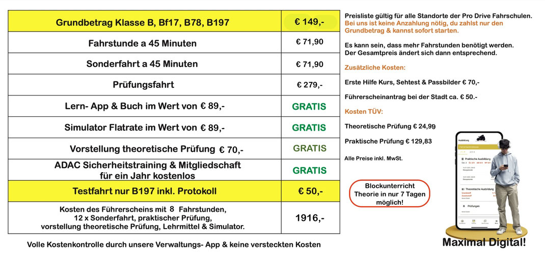 Günstige Fahrschule Pro Drive Köln