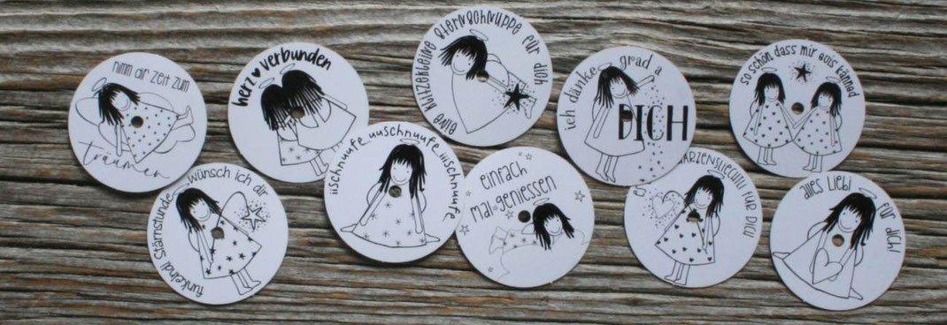süsse Papierrondellen für liebevolle Kerzengrüsse