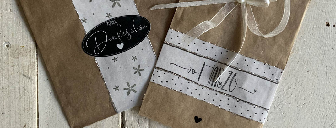 hübsch gestaltete PAPIERTÜTCHEN