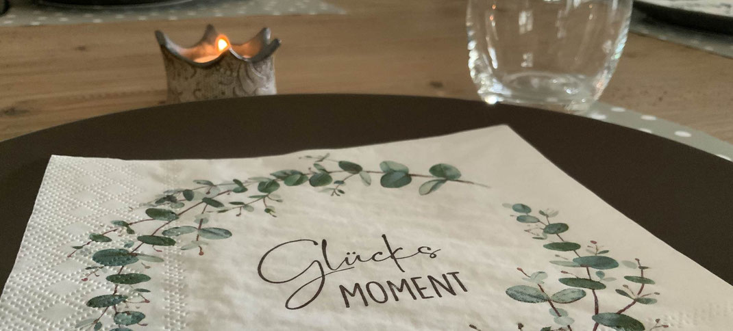 bestempelte Serviette