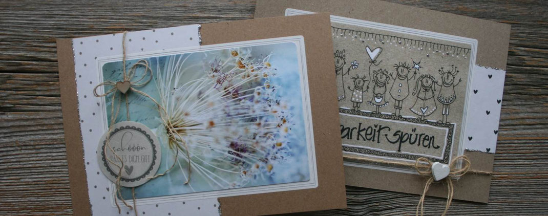 Postkarte auf Naturpapier