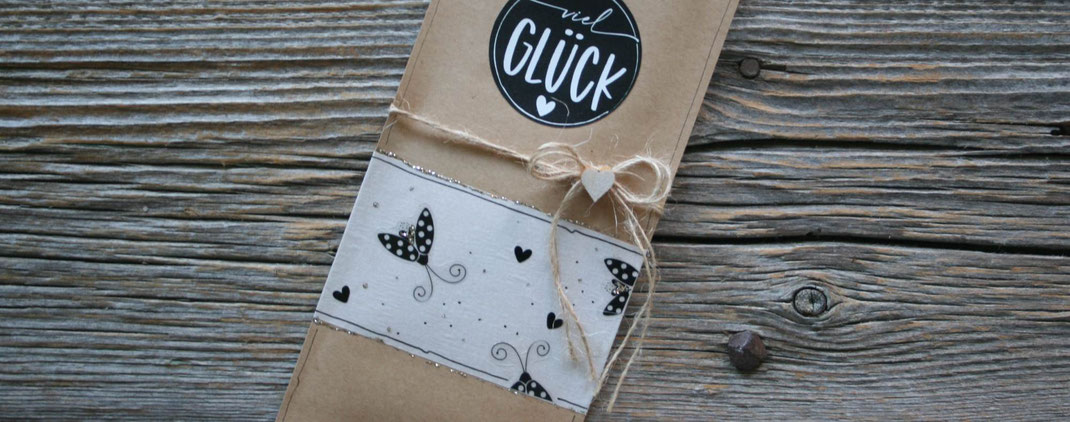 Glückwunschkarte aus Bestecktasche