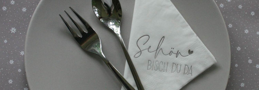 bestempelte Serviette