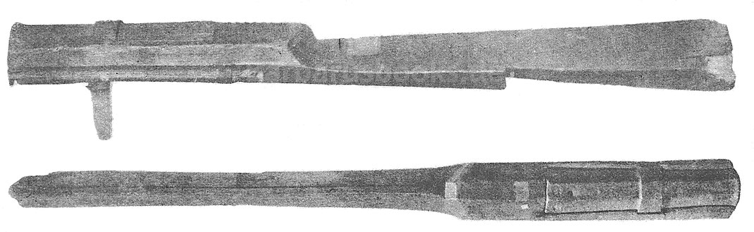 Fig. 62. Handbüchse mit verriegeltem Ringhaken aus dem Museum des Königreiches Böhmen in Prag.