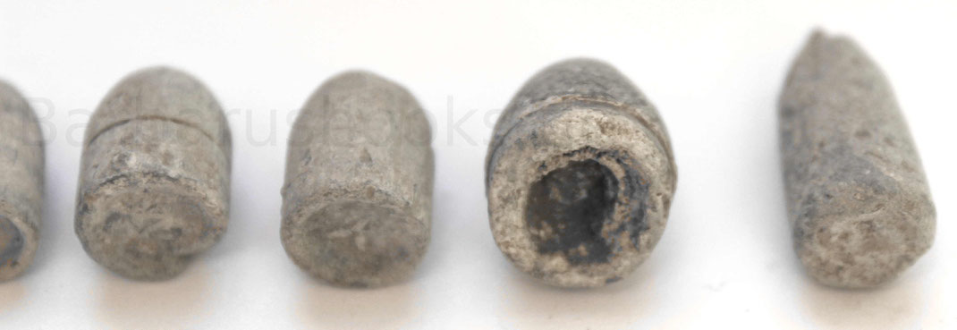 musket balls from Themes Valley, Great Britain