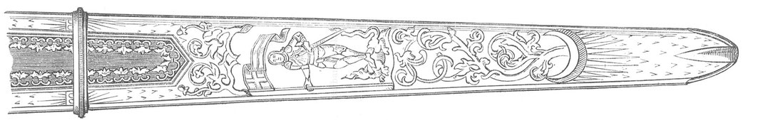 Schwertscheide des Zeremonienschwert des St. Georgs Ritterordens.