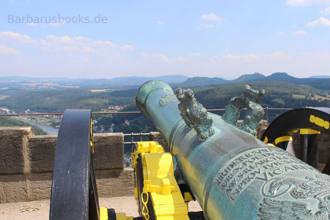 Geschütz auf der Festung Königstein Sachsen