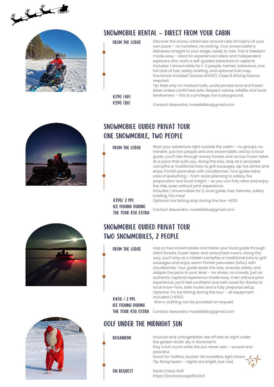 Snowmobile rental Lapland