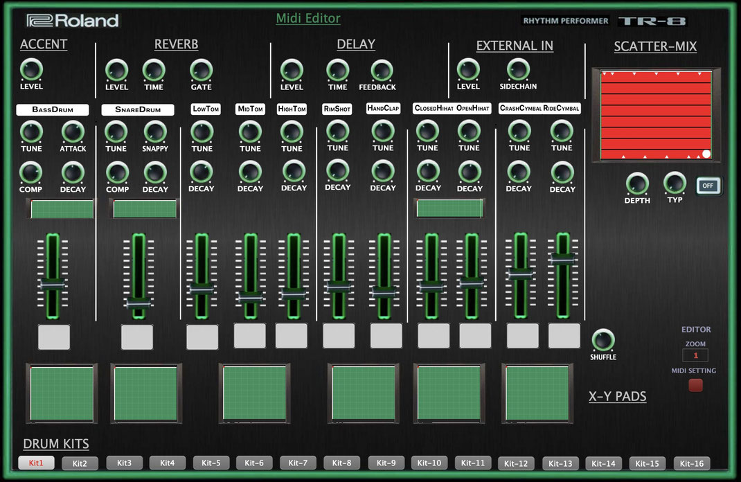 Roland TR-8 Editor - VST and Standalone