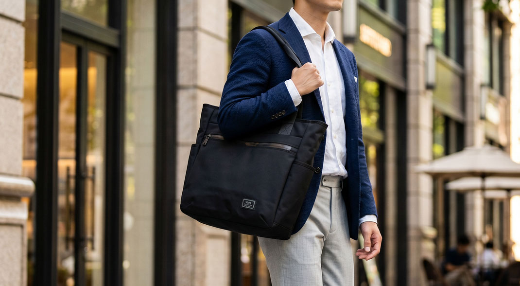 休日も使えるETUBY縦型トートバッグ