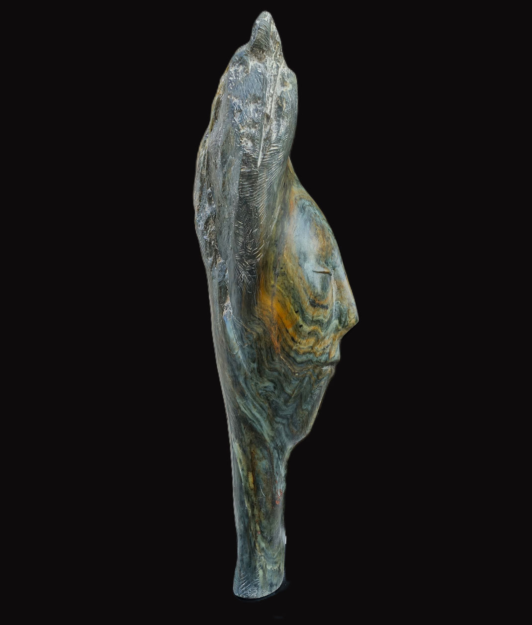 Heidrun Feistner: Anhaltische Dryade / Für John Keats / Stein / 45 cm / 2025 / Foto HF
