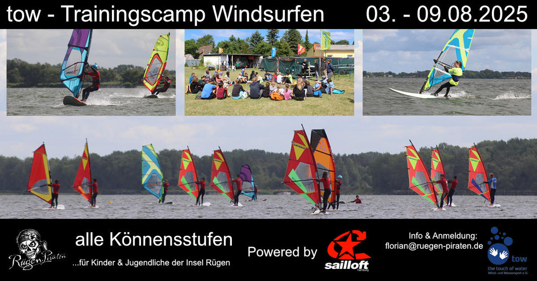 Jugendtrainingscamp im Windsurfen - speziell für Kinder und Jugendlich der Insel Rügen