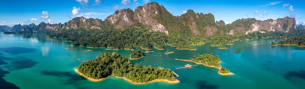 Khao Sok: Ein Dschungelmeer von oben.