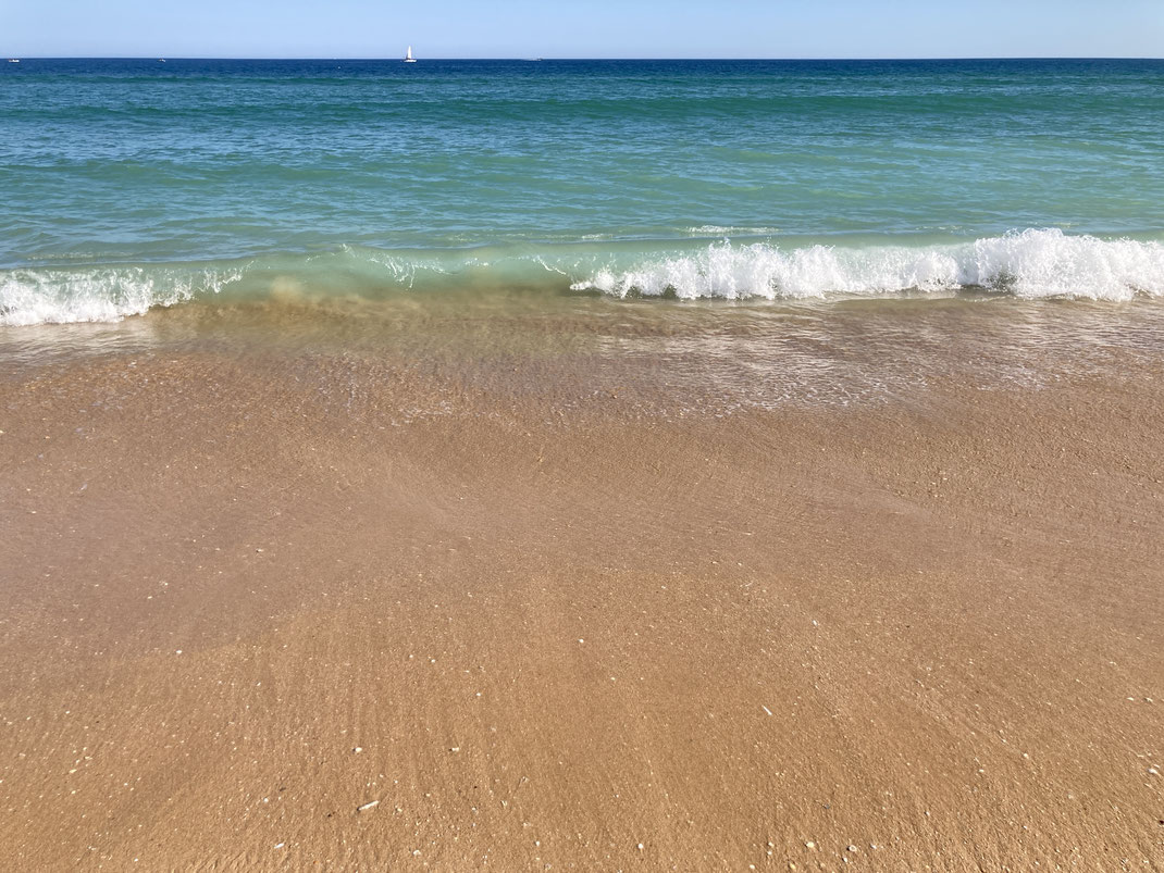 Und das ist das Ziel... Meia Praia, Algarve, Portugal (Foto Jörg Schwarz)