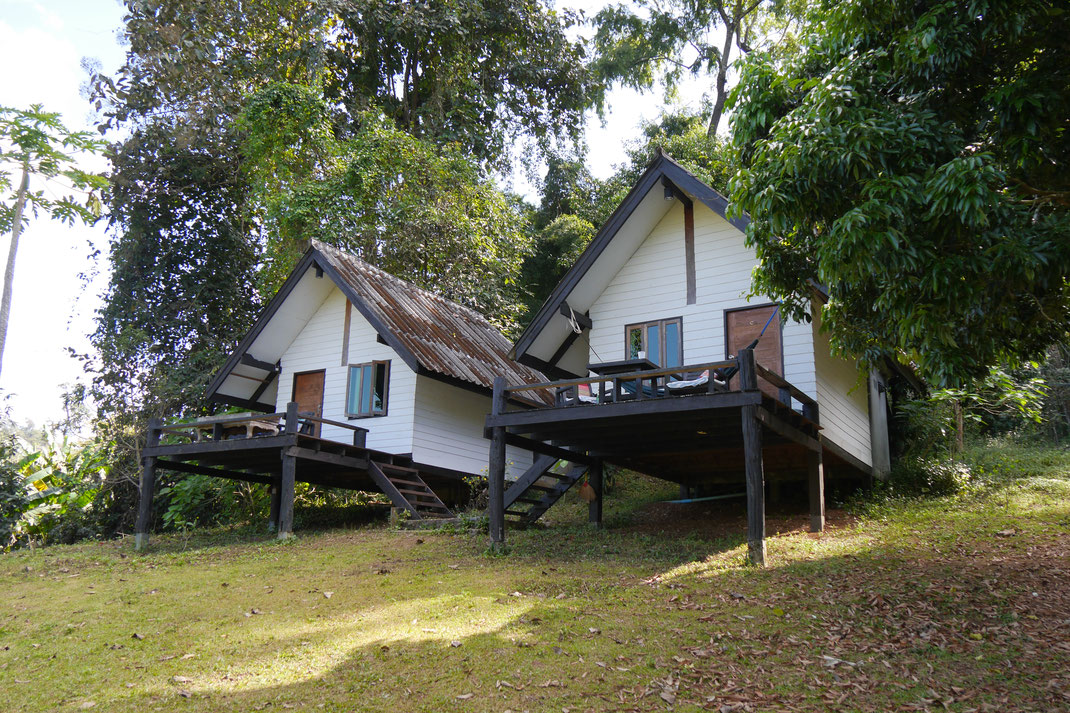 Wir dürfen den rechten Bungalows in Anspruch nehmen und sind sehr damit zufrieden... Soppong, Thailand (Foto Jörg Schwarz)