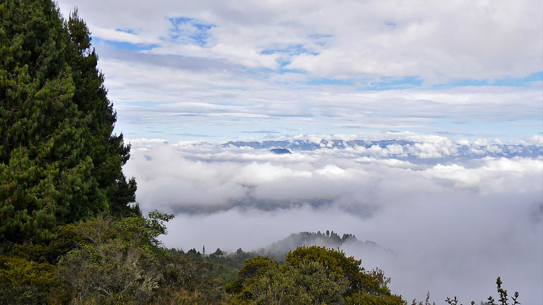 Atemberaubendes Wolkenspiel da, wo eigentlich Monguí sein sollte... Monguí, Kolumbien (Foto Jörg Schwarz)