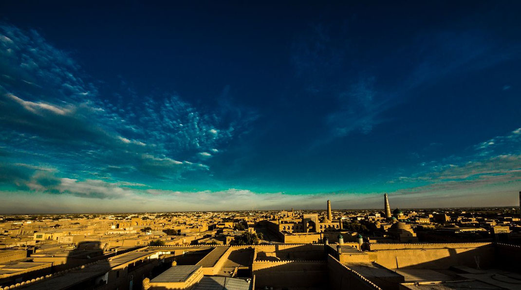 Khorezm region of Uzbekistan. The Itchan Kala, the inner fortress of Khiva 