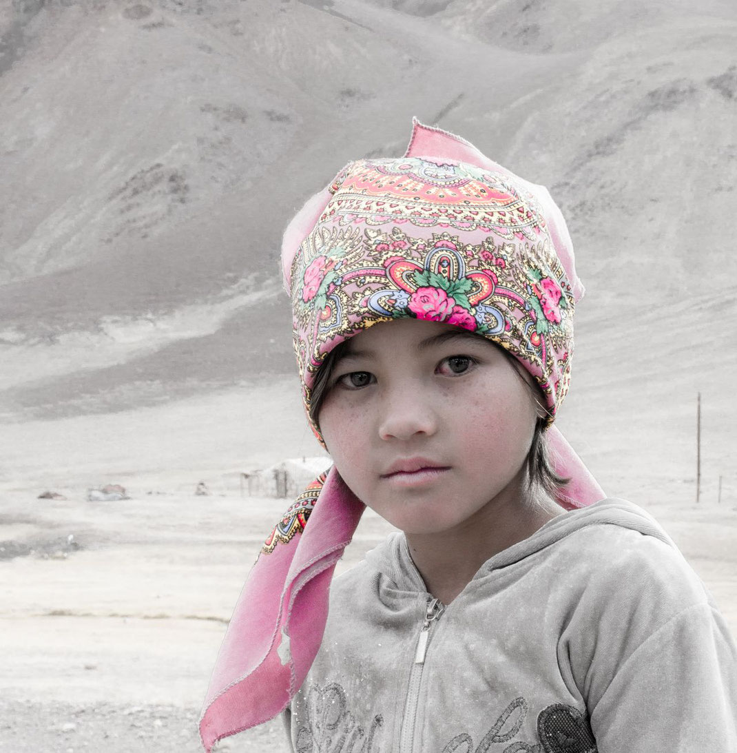 Girl near the Ak Baital Pass, Tajikistan