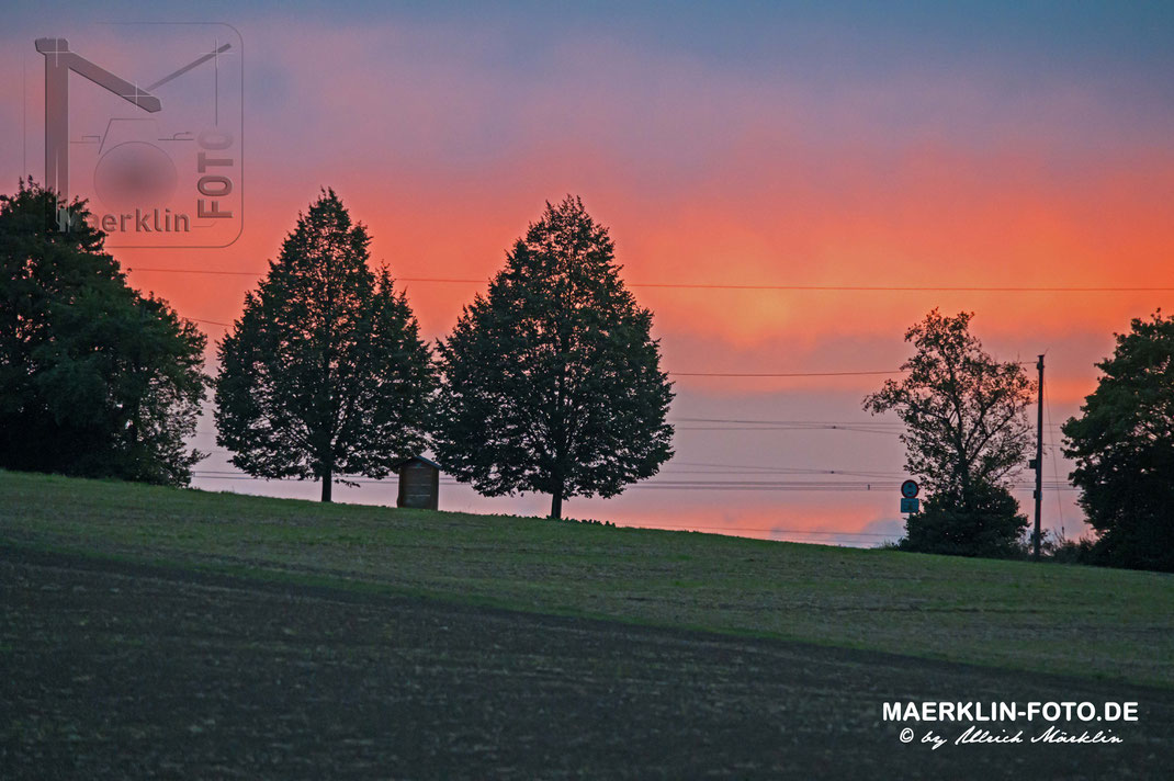 Sonnenuntergang, Öfele/Oberjettingen (Baden-Württemberg)