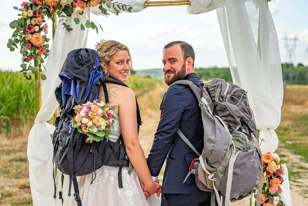 mariage laïc bilingue allemand et anglais en Bourgogne près de Chablis