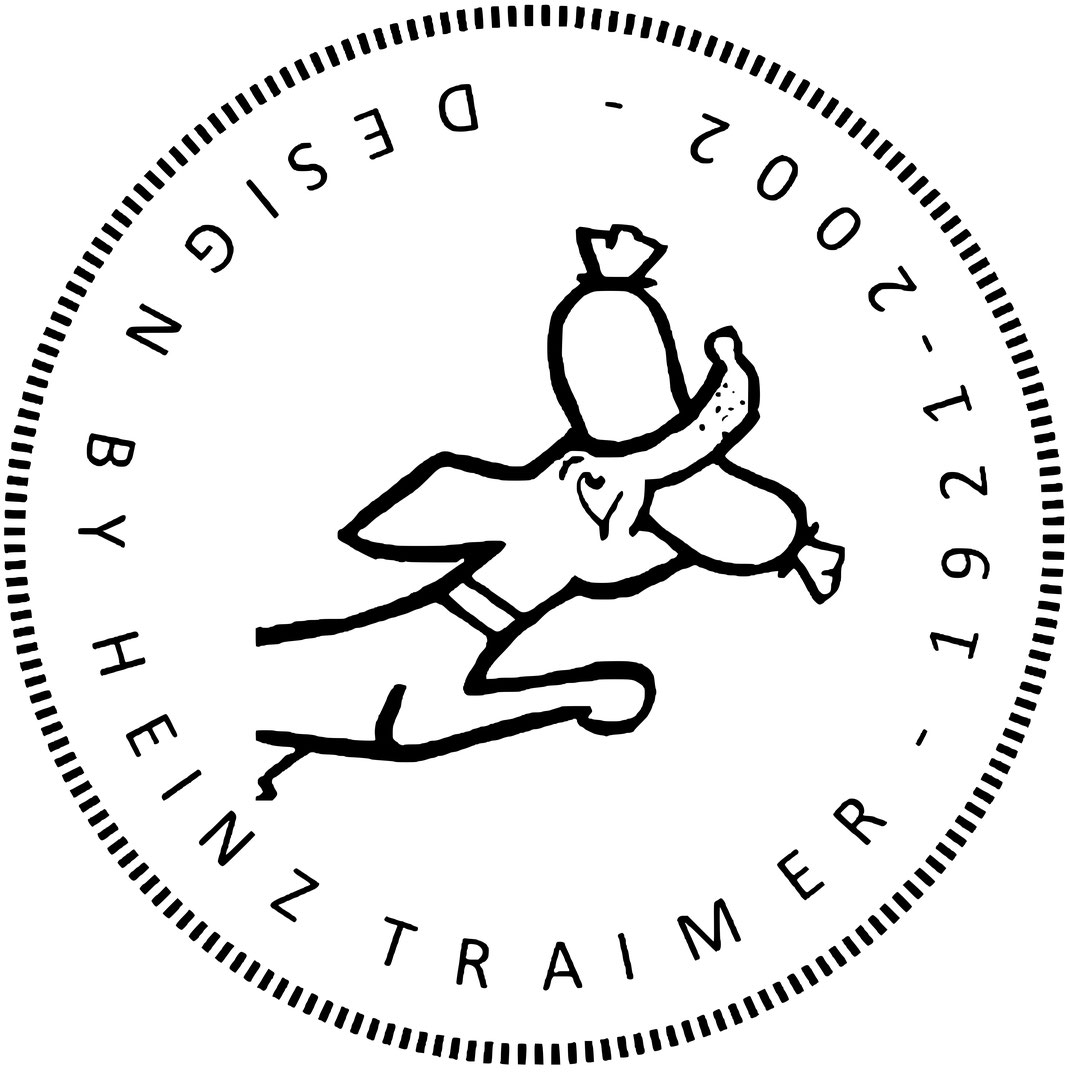 Heinz Traimer Design. Happy Dachshound Teckel. Dackel Logo.