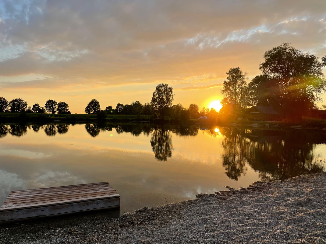 ein Sommerabend am See, nahe Lauingen/Dillingen/Glött, Foto: Peter J. Hoffmann
