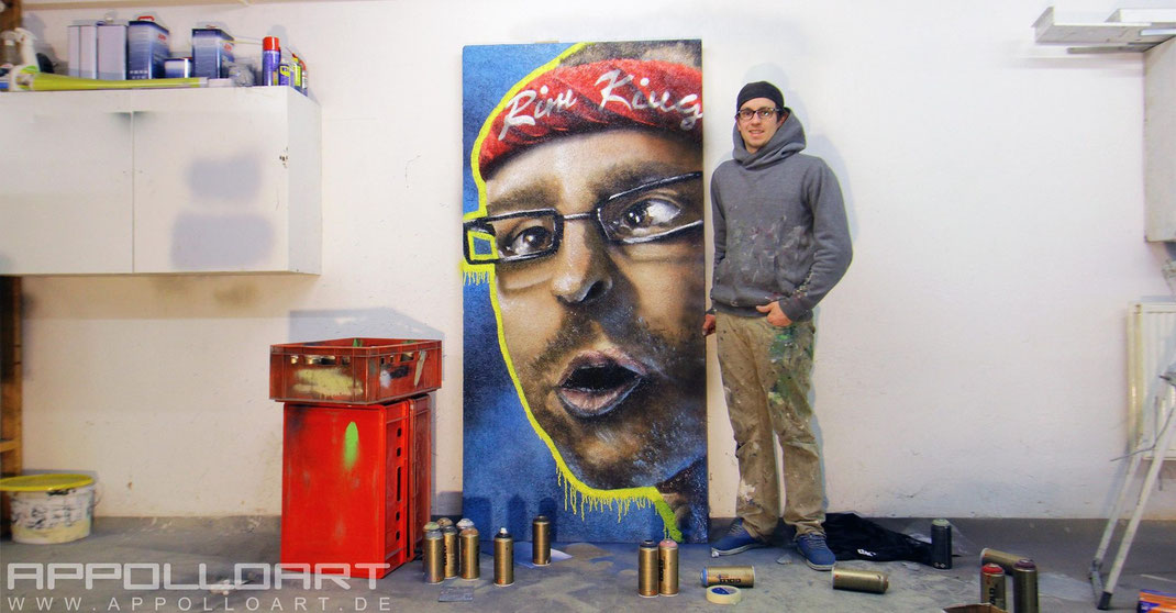 Graffitikünstler Innenraum im Zimmer auf wand gemalt