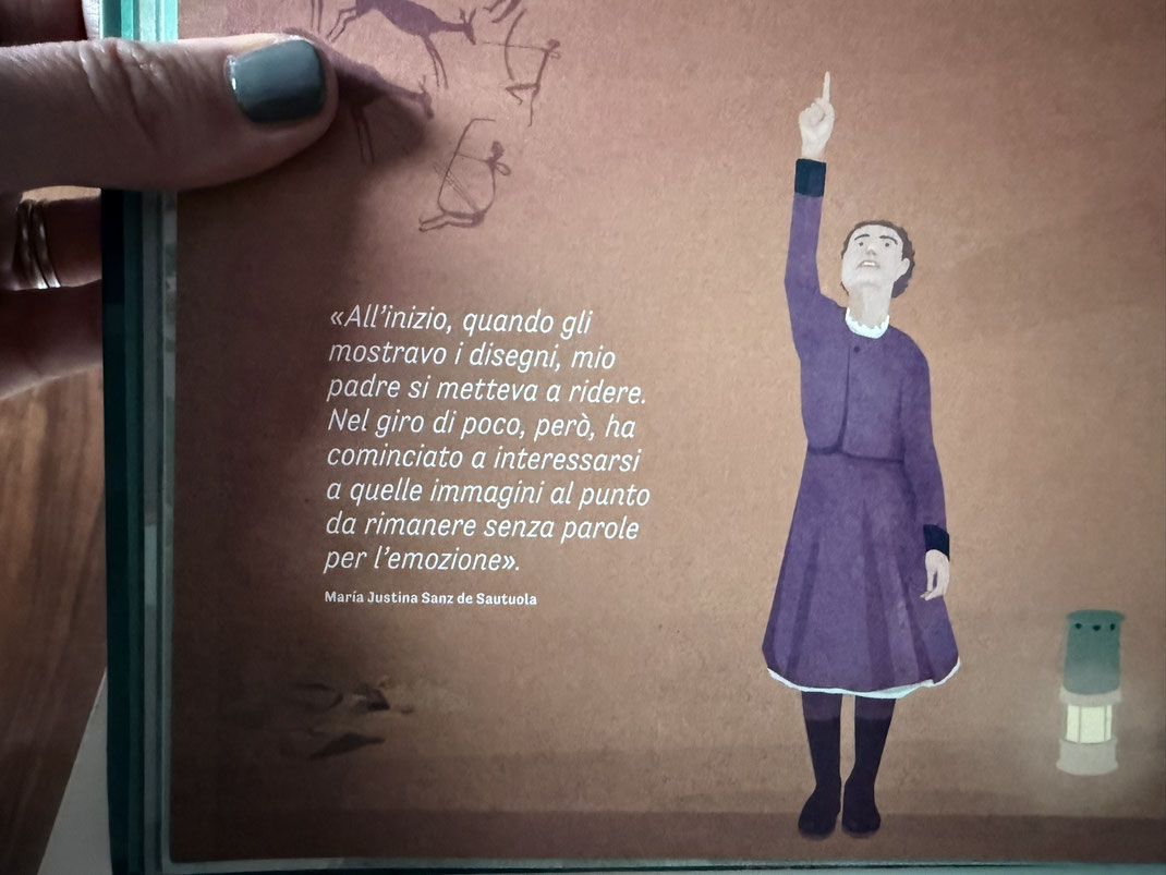 particolare dell'illustrazione di  Claudia Lieb e citazione di Maria Justina Sanz de Sautuola