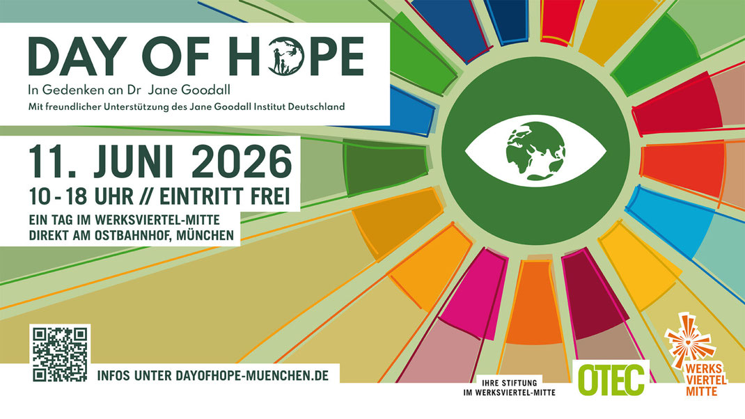 Flyer Day of Hope am 11. Juni 2026 im Werksviertel-Mitte München mit Andrea Rath