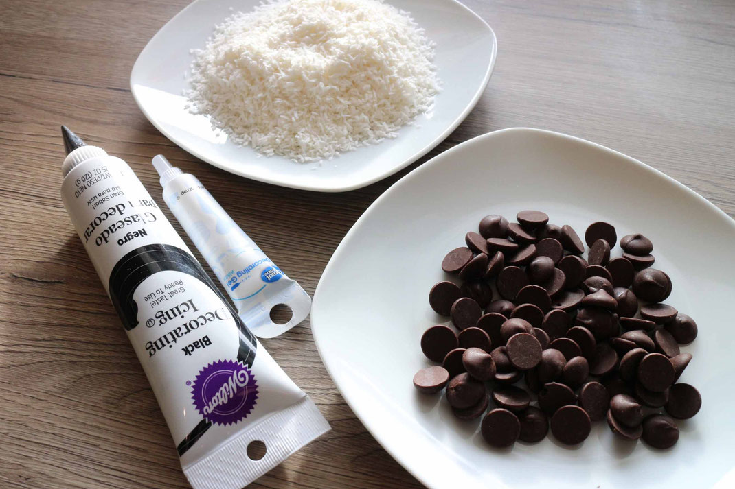 ingredients for panda cupcakes